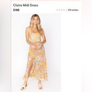 Show Me Your Mumu Claire Midi Dress Floral Small